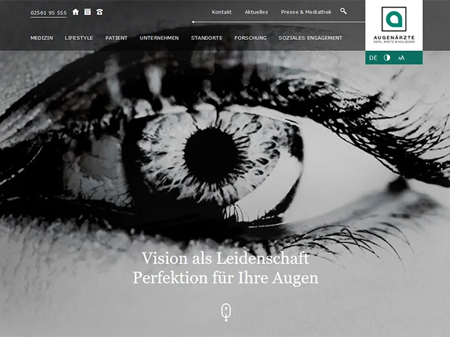 Augenklinik Ahaus mit neuer Internetpräsenz