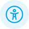 accessibility icon e-pixler blue