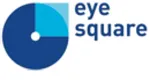 Logo von eye square mit einem blauen Kreisdiagramm und dem Schriftzug "eye square" in blauer Schrift.