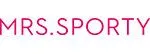 Logo von Mrs.Sporty mit dem Schriftzug "MRS.SPORTY" in pinker Schrift auf weißem Hintergrund.