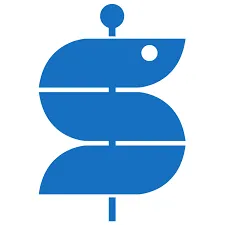 Logo der Sana Kliniken in Blau mit stilisiertem medizinischem Symbol.