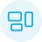 scalability icon e-pixler blue