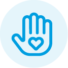 care icon e-pixler blue