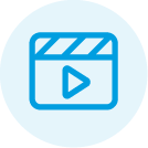 video tutorial icon e-pixler blue